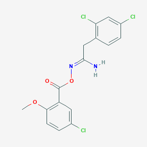 N'-[(5-chloro-2-methoxybenzoyl)oxy]-2-(2,4-dichlorophenyl)ethanimidamide