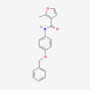 molecular formula C19H17NO3 B5743377 N-[4-(benzyloxy)phenyl]-2-methyl-3-furamide 