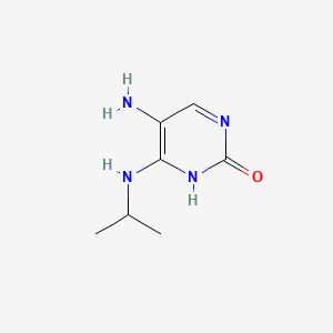 molecular formula C7H12N4O B574339 5-Amino-6-(isopropylamino)pyrimidin-2(1H)-one CAS No. 172495-75-9