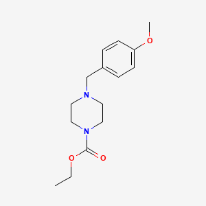 molecular formula C15H22N2O3 B5743396 ethyl 4-(4-methoxybenzyl)-1-piperazinecarboxylate 