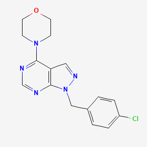 molecular formula C16H16ClN5O B5743421 1-(4-chlorobenzyl)-4-(4-morpholinyl)-1H-pyrazolo[3,4-d]pyrimidine 