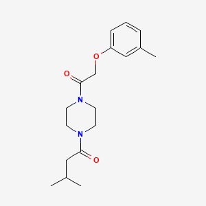 1-(3-methylbutanoyl)-4-[(3-methylphenoxy)acetyl]piperazine