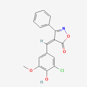 4-(3-chloro-4-hydroxy-5-methoxybenzylidene)-3-phenyl-5(4H)-isoxazolone