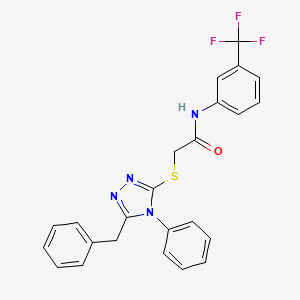 2-[(5-benzyl-4-phenyl-4H-1,2,4-triazol-3-yl)thio]-N-[3-(trifluoromethyl)phenyl]acetamide