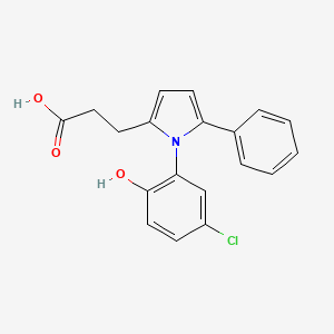 3-[1-(5-chloro-2-hydroxyphenyl)-5-phenyl-1H-pyrrol-2-yl]propanoic acid