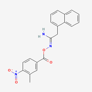 molecular formula C20H17N3O4 B5743523 N'-[(3-methyl-4-nitrobenzoyl)oxy]-2-(1-naphthyl)ethanimidamide 