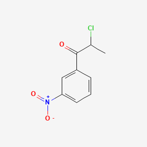 molecular formula C9H8ClNO3 B574353 2-Chloro-1-(3-nitrophenyl)propan-1-one CAS No. 172508-39-3