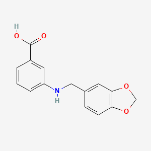 3-[(1,3-benzodioxol-5-ylmethyl)amino]benzoic acid