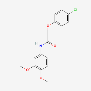 2-(4-chlorophenoxy)-N-(3,4-dimethoxyphenyl)-2-methylpropanamide