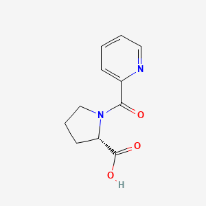 molecular formula C11H12N2O3 B574358 (2S)-1-(pyridine-2-carbonyl)pyrrolidine-2-carboxylic acid CAS No. 167868-25-9