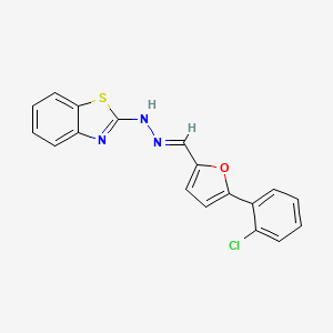 molecular formula C18H12ClN3OS B5743585 5-(2-chlorophenyl)-2-furaldehyde 1,3-benzothiazol-2-ylhydrazone 