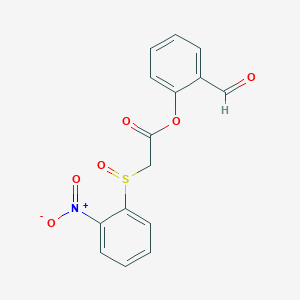 molecular formula C15H11NO6S B5743599 2-formylphenyl [(2-nitrophenyl)sulfinyl]acetate 