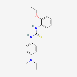 molecular formula C19H25N3OS B5743618 N-[4-(diethylamino)phenyl]-N'-(2-ethoxyphenyl)thiourea 