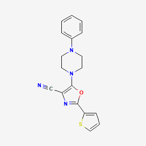 5-(4-phenyl-1-piperazinyl)-2-(2-thienyl)-1,3-oxazole-4-carbonitrile