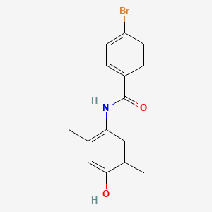 molecular formula C15H14BrNO2 B5743633 4-bromo-N-(4-hydroxy-2,5-dimethylphenyl)benzamide 