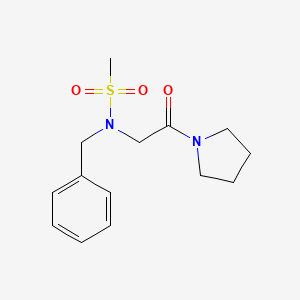 N-benzyl-N-[2-oxo-2-(1-pyrrolidinyl)ethyl]methanesulfonamide