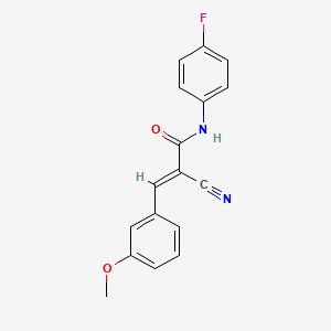 molecular formula C17H13FN2O2 B5743662 2-cyano-N-(4-fluorophenyl)-3-(3-methoxyphenyl)acrylamide 