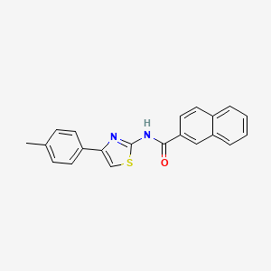 N-[4-(4-methylphenyl)-1,3-thiazol-2-yl]-2-naphthamide