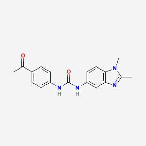 N-(4-acetylphenyl)-N'-(1,2-dimethyl-1H-benzimidazol-5-yl)urea