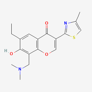 molecular formula C18H20N2O3S B5743695 8-[(dimethylamino)methyl]-6-ethyl-7-hydroxy-3-(4-methyl-1,3-thiazol-2-yl)-4H-chromen-4-one 