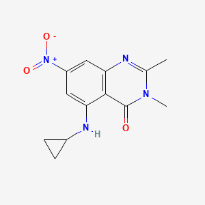 molecular formula C13H14N4O3 B5743719 5-(cyclopropylamino)-2,3-dimethyl-7-nitroquinazolin-4(3H)-one 