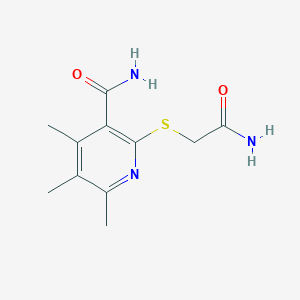 2-[(2-amino-2-oxoethyl)thio]-4,5,6-trimethylnicotinamide