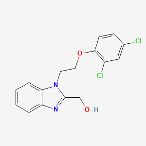 molecular formula C16H14Cl2N2O2 B5743762 {1-[2-(2,4-dichlorophenoxy)ethyl]-1H-benzimidazol-2-yl}methanol 