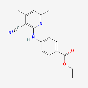 molecular formula C17H17N3O2 B5743764 ethyl 4-[(3-cyano-4,6-dimethyl-2-pyridinyl)amino]benzoate 