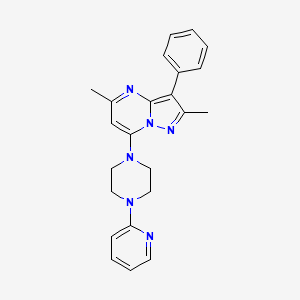 2,5-dimethyl-3-phenyl-7-[4-(2-pyridinyl)-1-piperazinyl]pyrazolo[1,5-a]pyrimidine