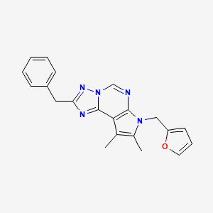 2-benzyl-7-(2-furylmethyl)-8,9-dimethyl-7H-pyrrolo[3,2-e][1,2,4]triazolo[1,5-c]pyrimidine