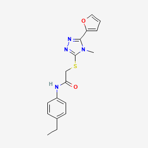 molecular formula C17H18N4O2S B5743784 N-(4-ethylphenyl)-2-{[5-(2-furyl)-4-methyl-4H-1,2,4-triazol-3-yl]thio}acetamide 