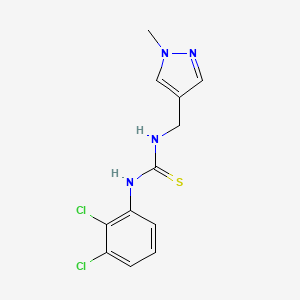 molecular formula C12H12Cl2N4S B5743803 N-(2,3-dichlorophenyl)-N'-[(1-methyl-1H-pyrazol-4-yl)methyl]thiourea 