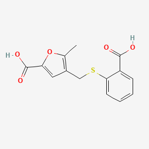 4-{[(2-carboxyphenyl)thio]methyl}-5-methyl-2-furoic acid