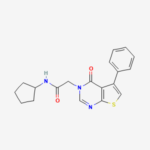 molecular formula C19H19N3O2S B5743843 N-cyclopentyl-2-(4-oxo-5-phenylthieno[2,3-d]pyrimidin-3(4H)-yl)acetamide 