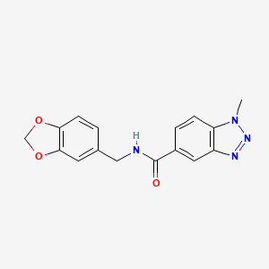 N-(1,3-benzodioxol-5-ylmethyl)-1-methyl-1H-1,2,3-benzotriazole-5-carboxamide