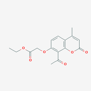 molecular formula C16H16O6 B5743859 ethyl [(8-acetyl-4-methyl-2-oxo-2H-chromen-7-yl)oxy]acetate 