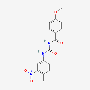 4-methoxy-N-{[(4-methyl-3-nitrophenyl)amino]carbonyl}benzamide