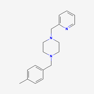 molecular formula C18H23N3 B5743911 1-(4-methylbenzyl)-4-(2-pyridinylmethyl)piperazine 