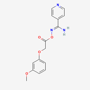 N'-{[2-(3-methoxyphenoxy)acetyl]oxy}-4-pyridinecarboximidamide