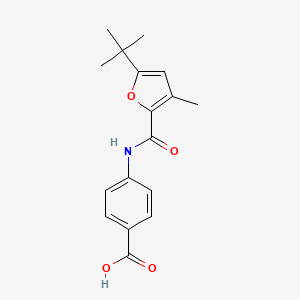 4-[(5-Tert-butyl-3-methylfuran-2-carbonyl)amino]benzoic acid