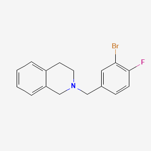 molecular formula C16H15BrFN B5743957 2-(3-bromo-4-fluorobenzyl)-1,2,3,4-tetrahydroisoquinoline 