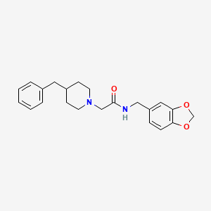 N-(1,3-benzodioxol-5-ylmethyl)-2-(4-benzyl-1-piperidinyl)acetamide