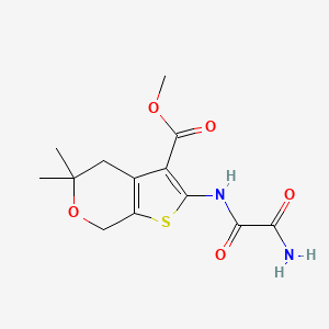 molecular formula C13H16N2O5S B5744001 methyl 2-{[amino(oxo)acetyl]amino}-5,5-dimethyl-4,7-dihydro-5H-thieno[2,3-c]pyran-3-carboxylate 