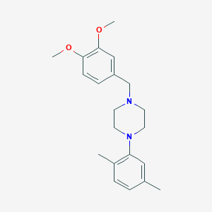 1-(3,4-dimethoxybenzyl)-4-(2,5-dimethylphenyl)piperazine