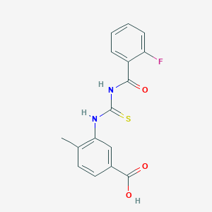 3-({[(2-fluorobenzoyl)amino]carbonothioyl}amino)-4-methylbenzoic acid