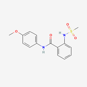 molecular formula C15H16N2O4S B5744018 N-(4-methoxyphenyl)-2-[(methylsulfonyl)amino]benzamide 