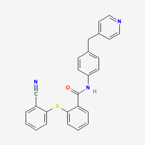 2-[(2-cyanophenyl)thio]-N-[4-(4-pyridinylmethyl)phenyl]benzamide