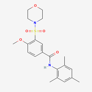 molecular formula C21H26N2O5S B5744036 N-mesityl-4-methoxy-3-(4-morpholinylsulfonyl)benzamide 