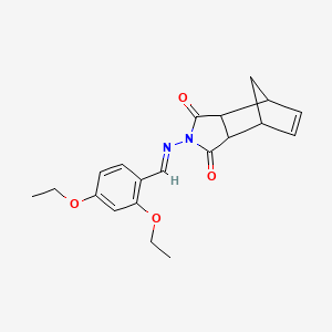 molecular formula C20H22N2O4 B5744059 4-[(2,4-diethoxybenzylidene)amino]-4-azatricyclo[5.2.1.0~2,6~]dec-8-ene-3,5-dione 