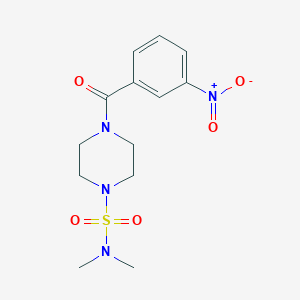 molecular formula C13H18N4O5S B5744081 N,N-dimethyl-4-(3-nitrobenzoyl)-1-piperazinesulfonamide 